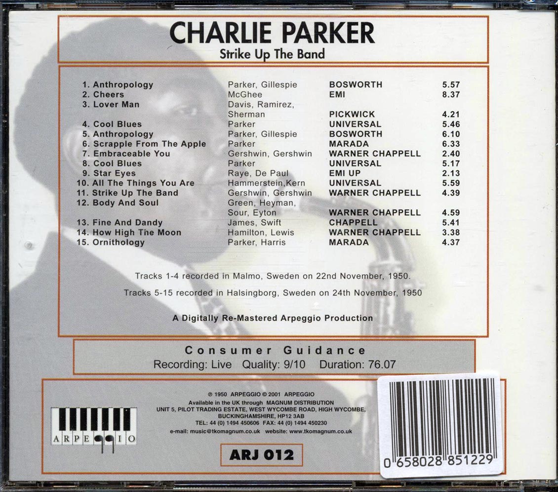 Charlie Parker - Live: Strike Up The Band