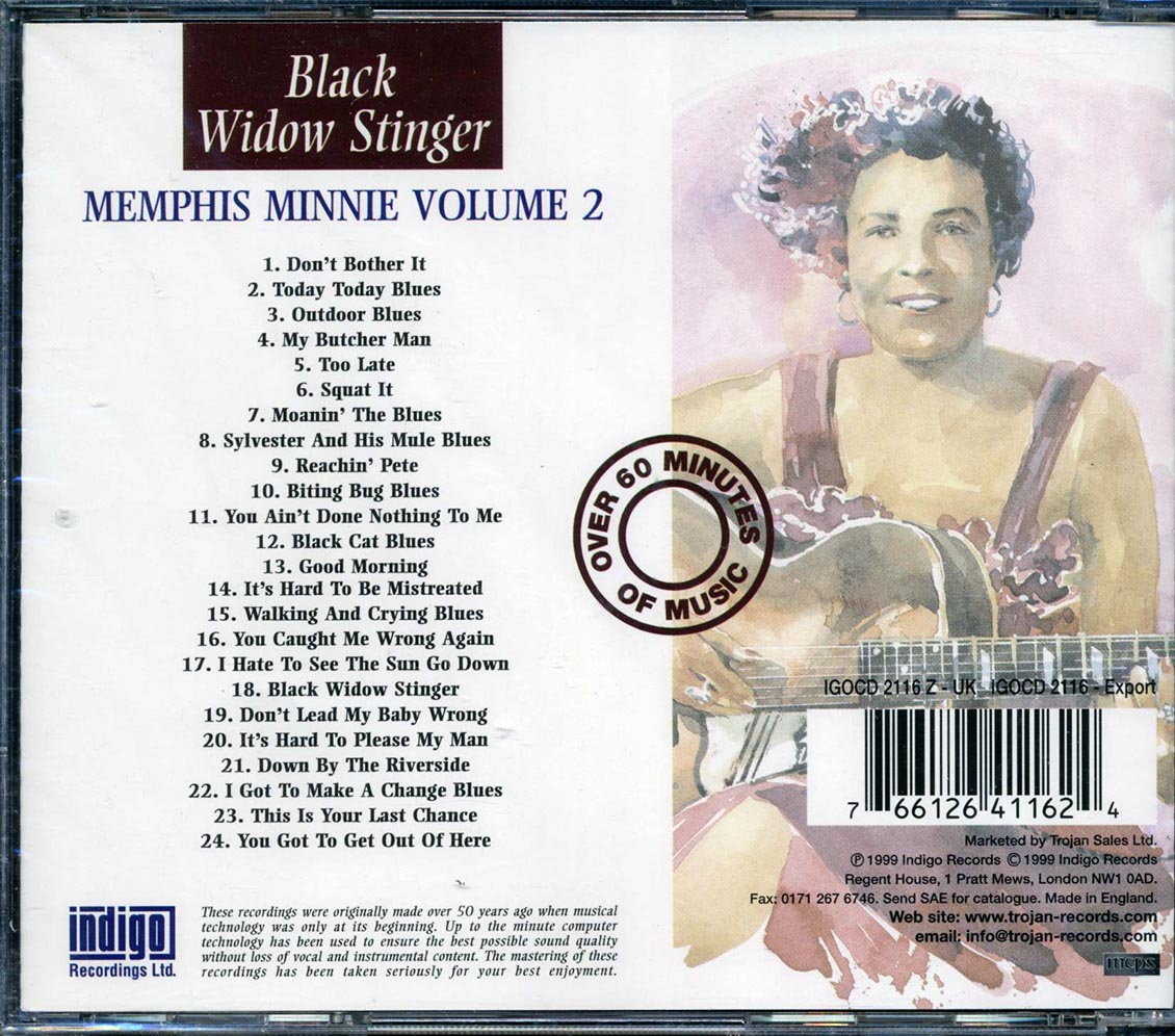 Memphis Minnie - Black Widow Stinger: The Essential Recordings Of Memphis Minnie Volume 2