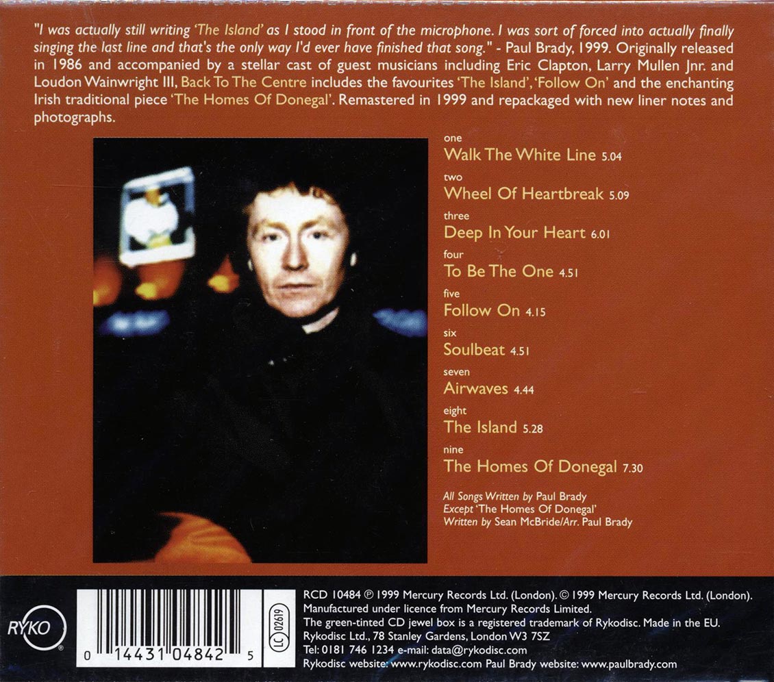 Paul Brady - Back To The Centre