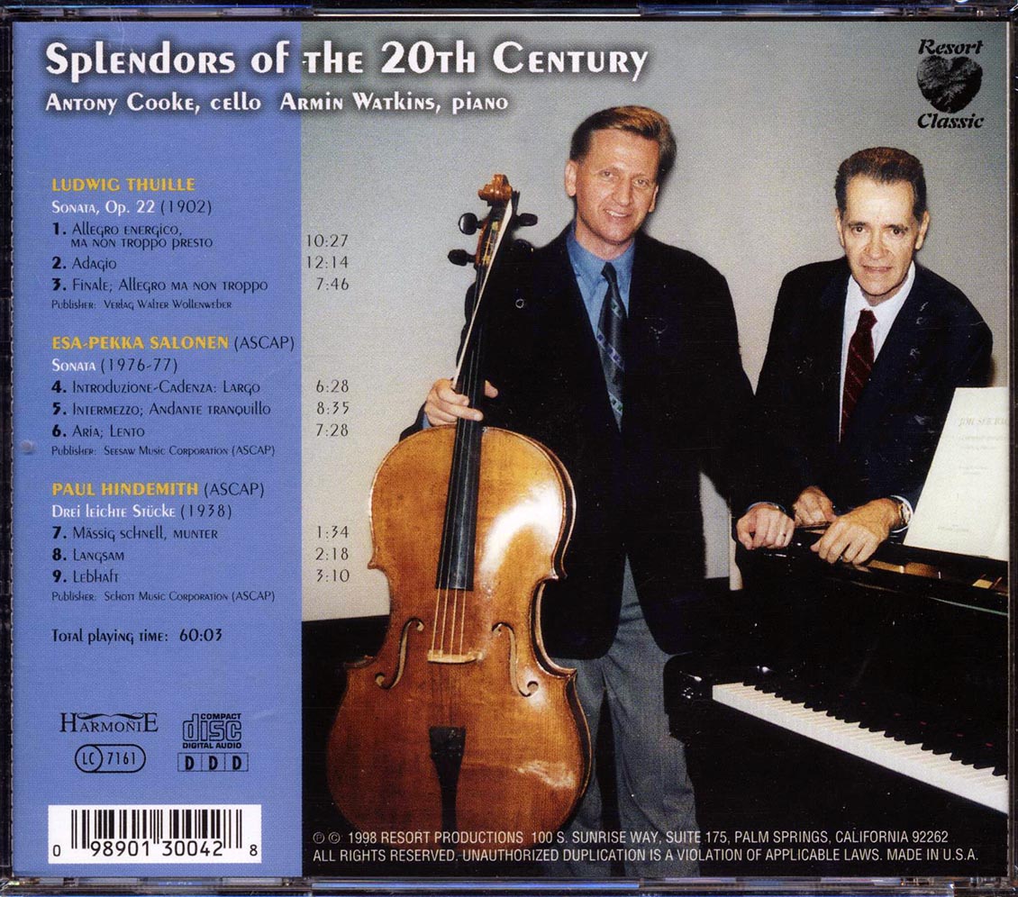 Antony Cooke, Armin Watkins - Splendors Of The 20th Century