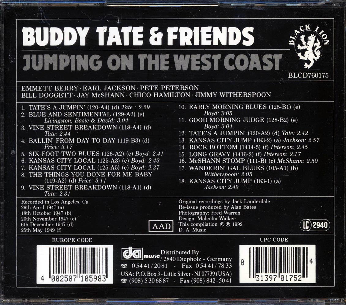 Buddy Tate & Friends - Jumping On The West Coast