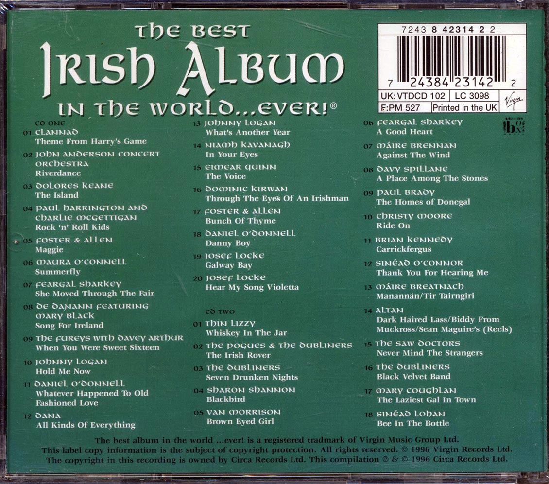 Clannad, Foster & Allen, Maura O'Connell, Etc. - The Best Irish Album In The World Ever (38 tracks) (2xCD)