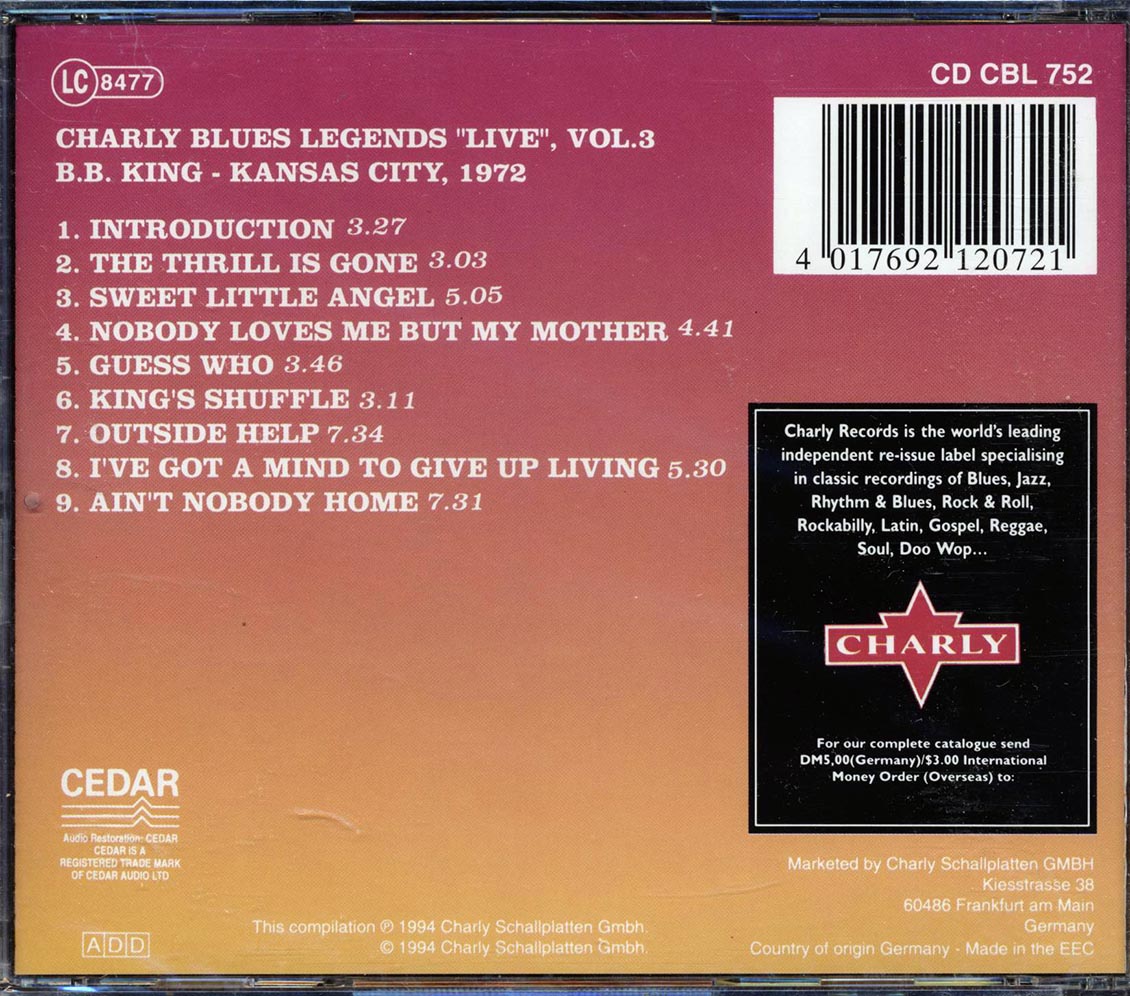 BB King - Kansas City 1972