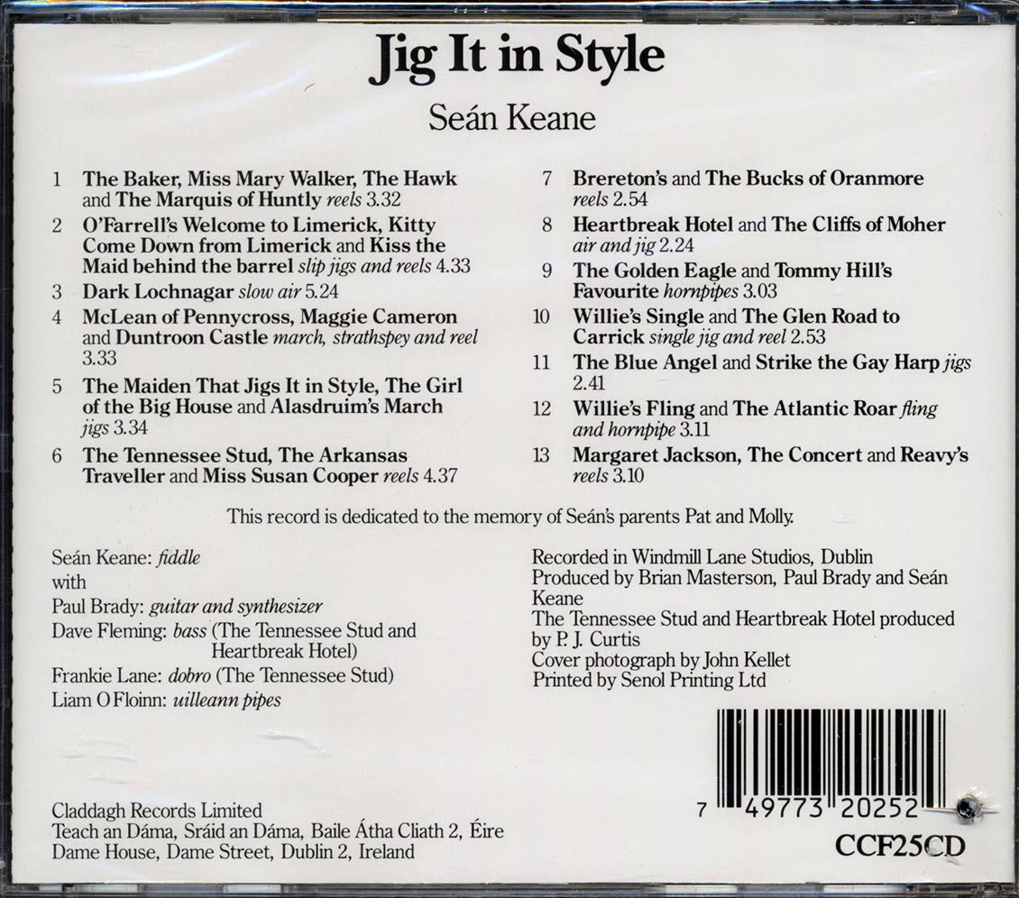 Sean Keane - Jig It In Style (marked/ltd stock)