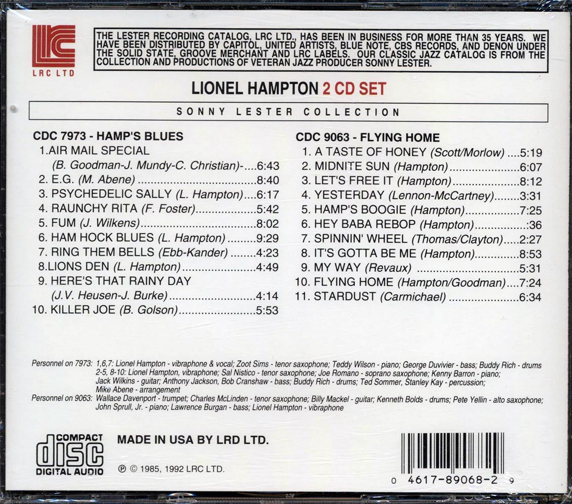 Lionel Hampton - Hamp's Blues + Flying Home (2 albums on 2 CDs) (21 tracks) (2xCD)