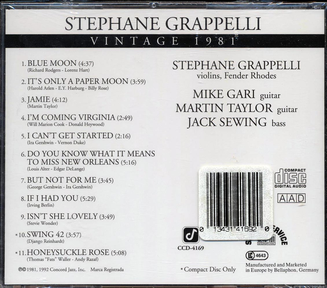 Stephane Grappelli - Vintage 1981