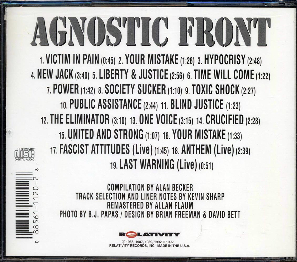 Agnostic Front - The Best Of: To Be Continued