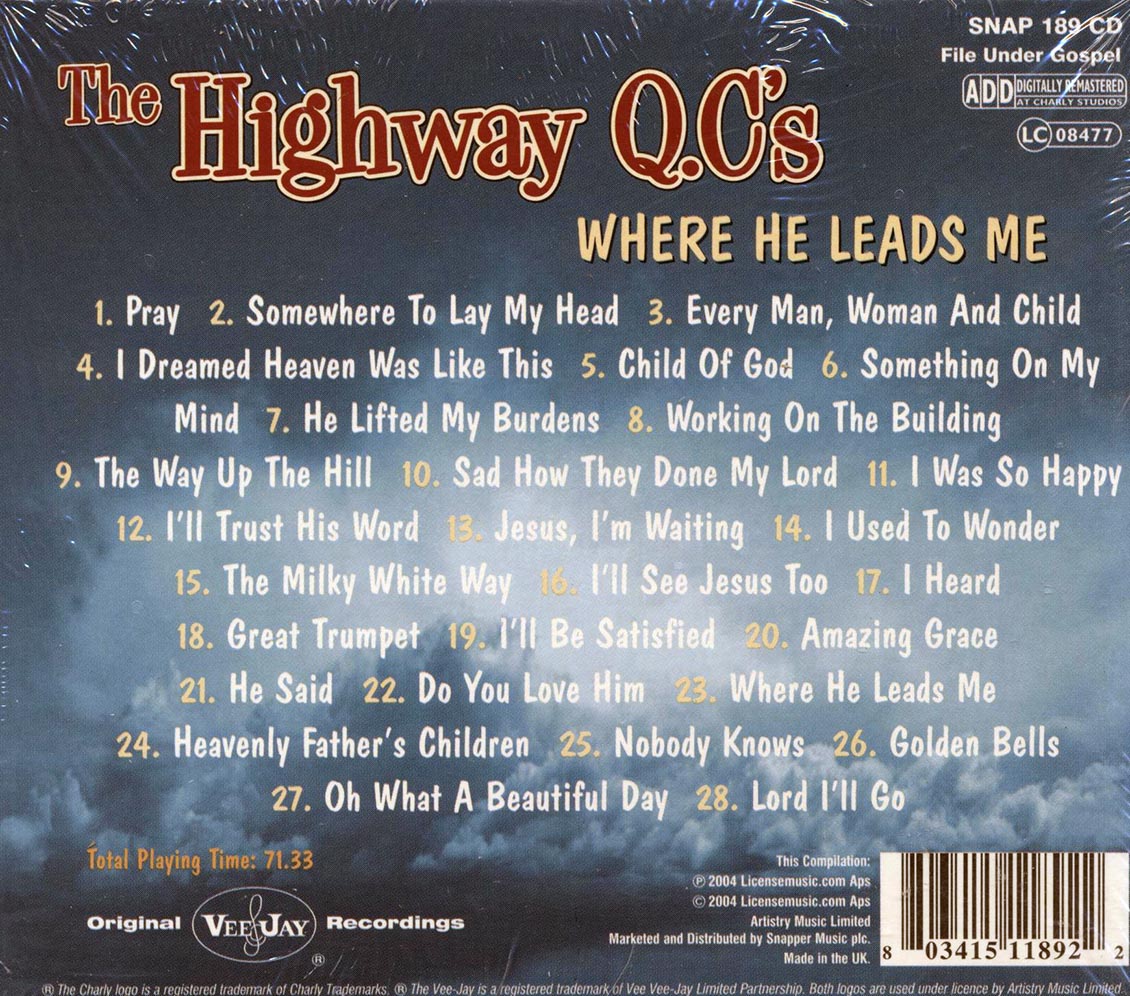 The Highway QC's - Where He Leads Me (28 tracks)