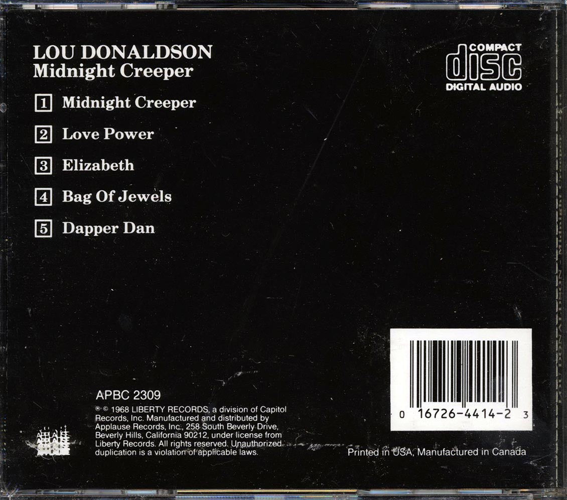 Lou Donaldson - Midnight Creeper