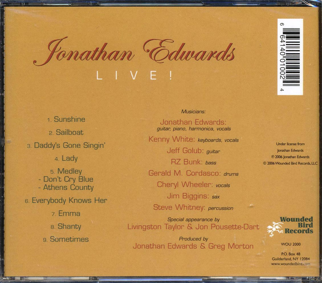 Jonathan Edwards - Live