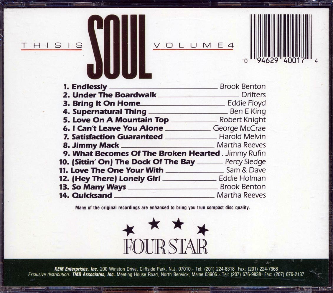 Drifters, Eddie Floyd, Ben E King, Sam & Dave, Etc. - This Is Soul Volume 4