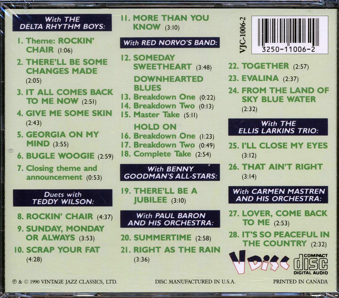 Mildred Bailey - Rockin' Chair: The Legendary V-Disc Sessions (28 tracks)