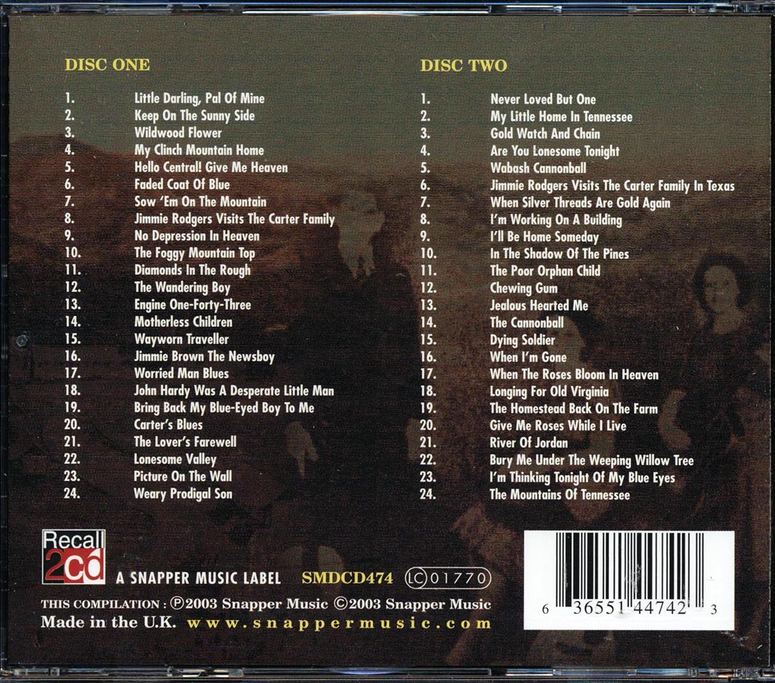 The Carter Family - Sunshine In The Shadows (48 tracks) (2xCD)