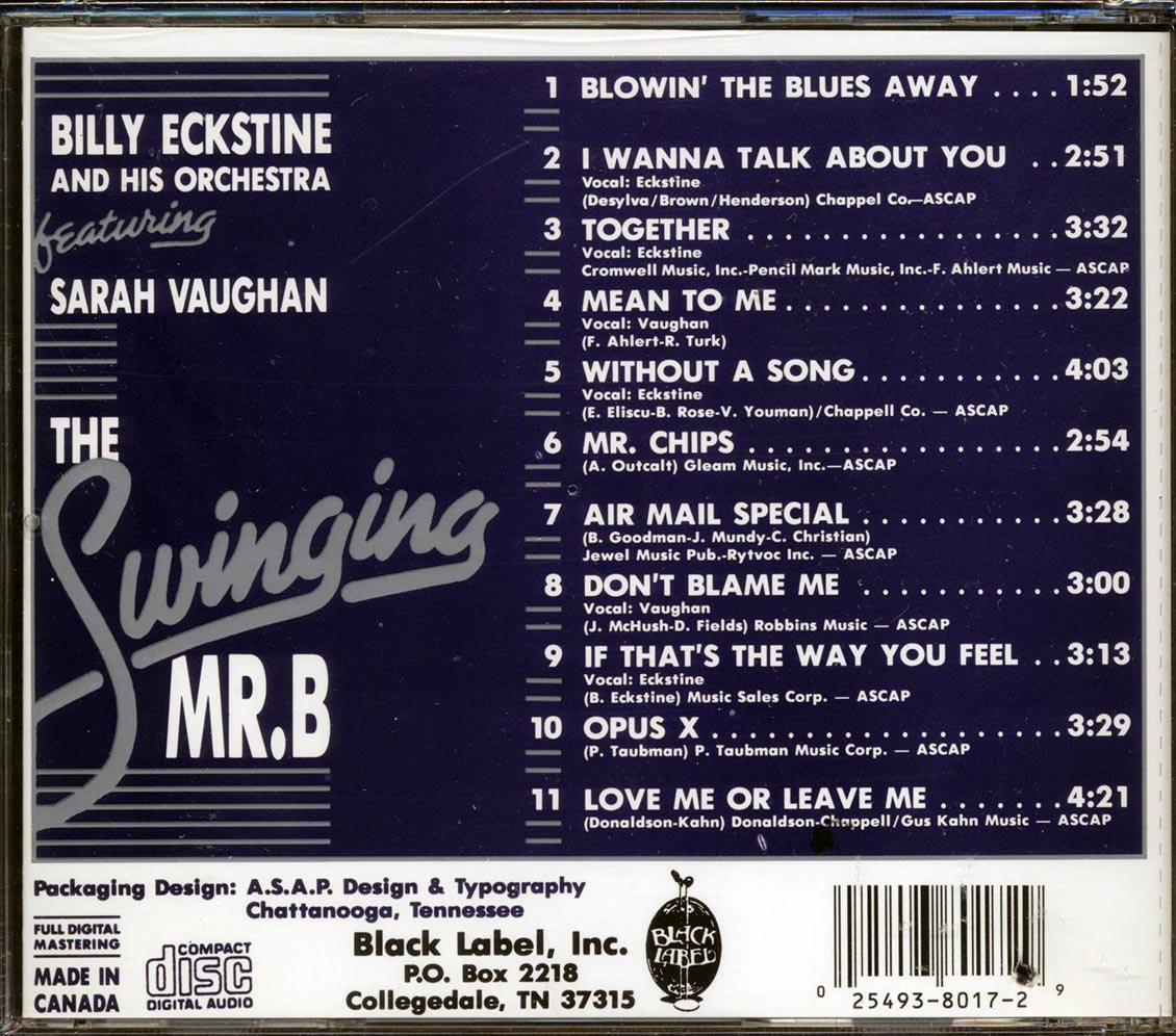 Billy Eckstine & His Orchestra - The Swinging Mr. B