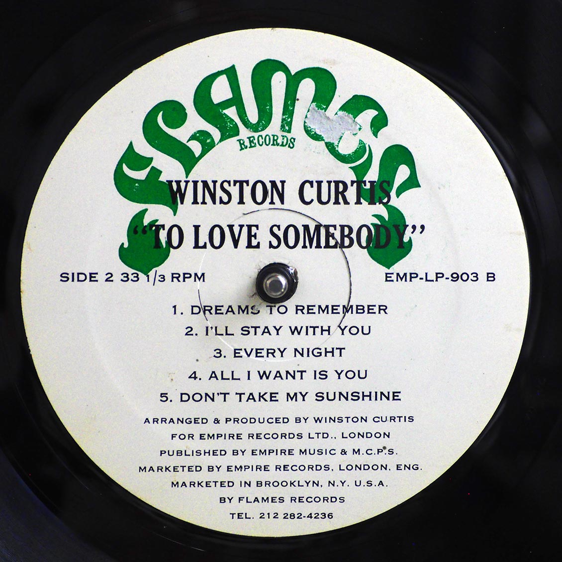 Winston Curtis - To Love Somebody