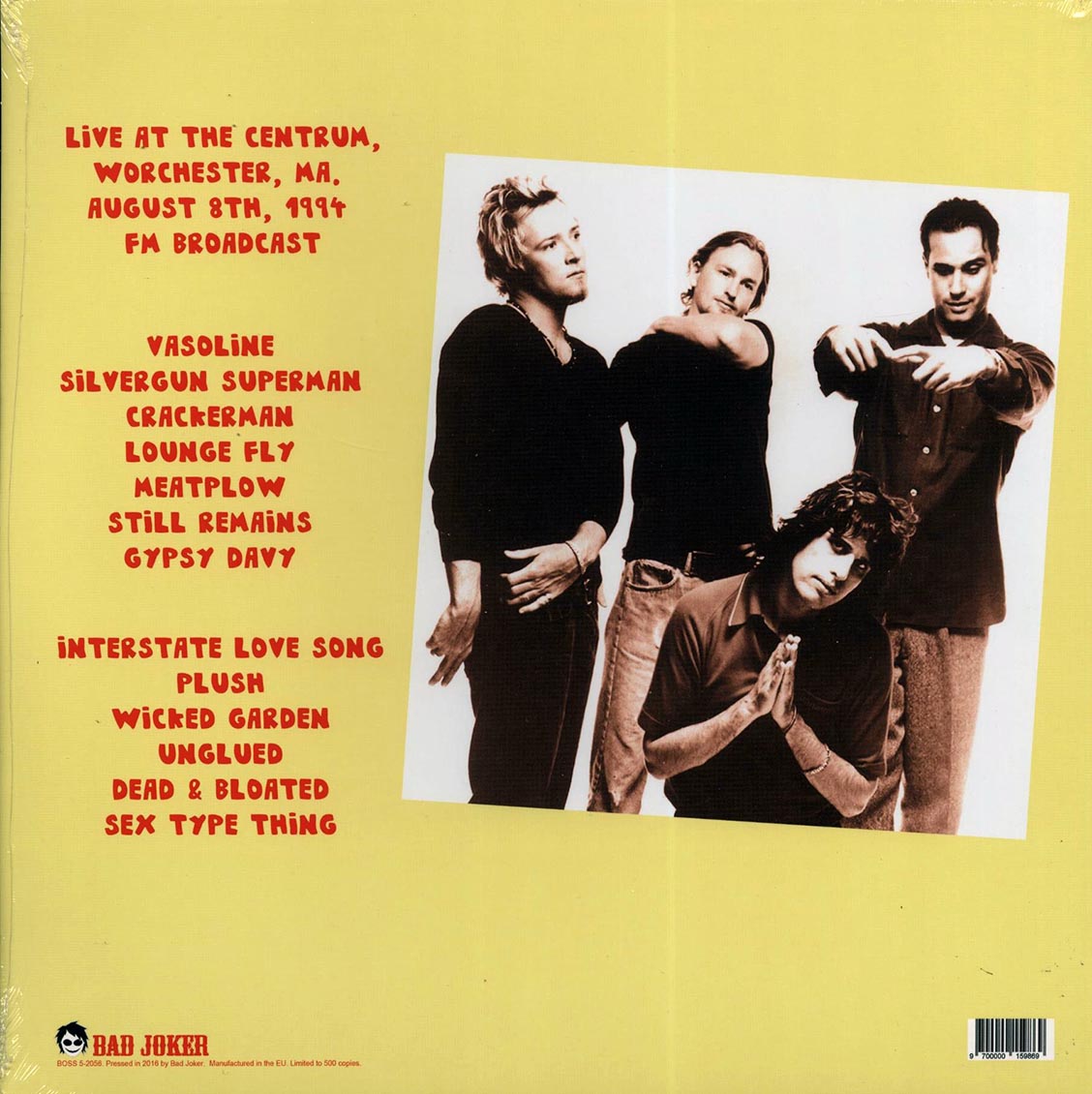 Stone Temple Pilots - Wicked Garden: Live At The Centrum, Worchester, MA, August 8th, 1994 (ltd. 500 copies made)