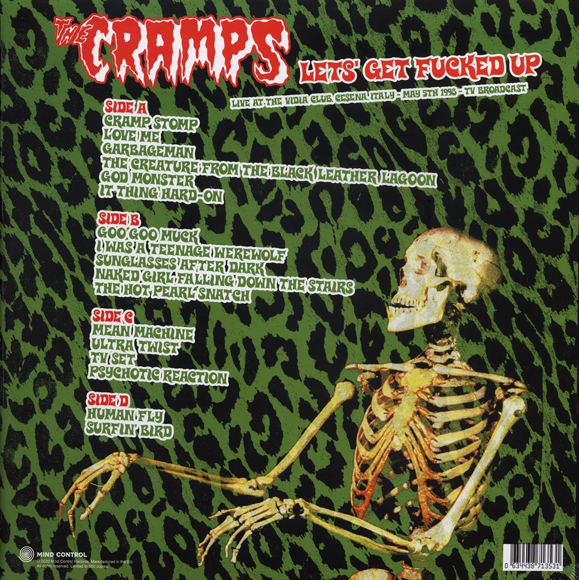 The Cramps - Let's Get F----- Up: Live At The Vidia Club, Cesena, Italy May 5th 1989 TV Broadcast (ltd. 500 copies made) (2xLP)