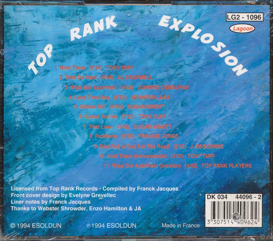 Sugar Minott, Johnny Osbourne, Frankie Jones, Tony Tuff, Etc. - Top Rank Explosion (marked/ltd stock)