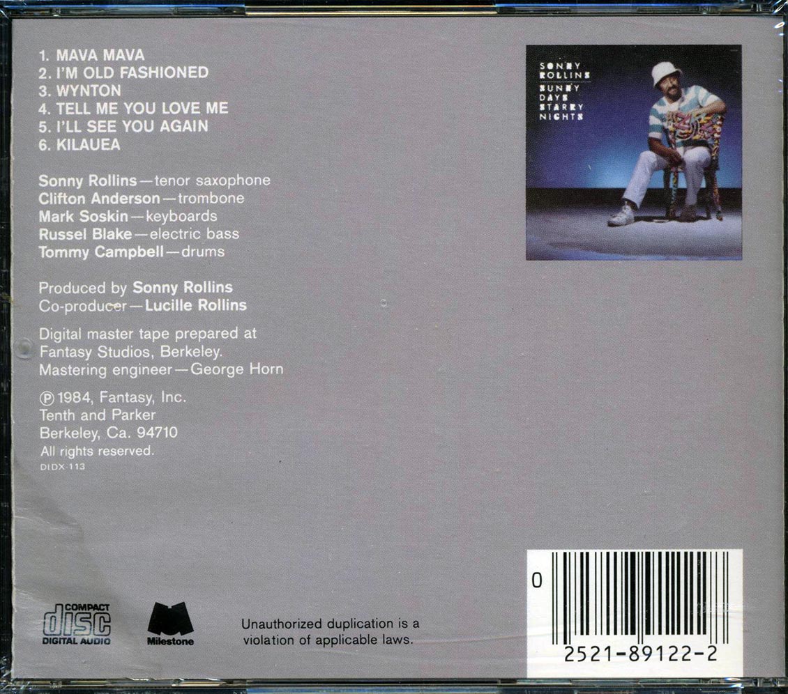 Sonny Rollins - Sunny Days, Starry Nights