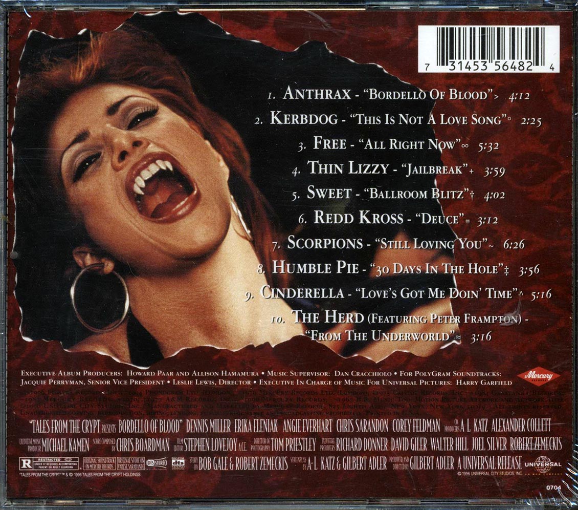 Anthrax, Kerbdog, Free, Thin Lizzy, Scorpions, Etc. - Tales From The Crypt Presents: Bordello Of Blood
