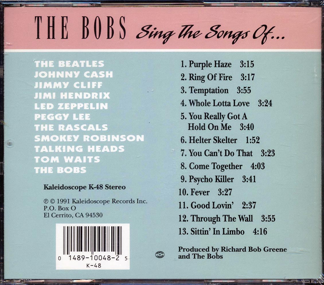 The Bobs - Sing The Songs Of