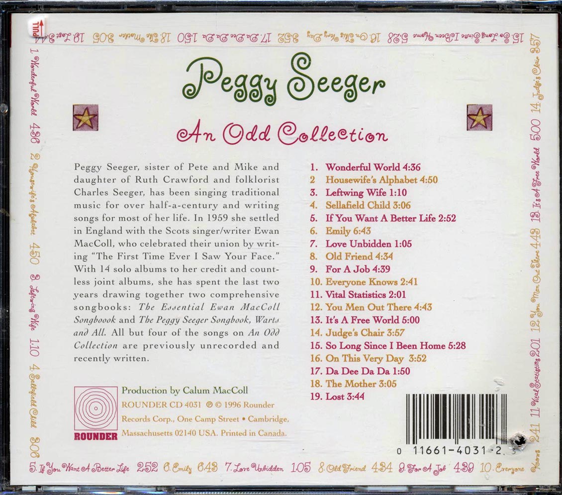 Peggy Seeger - An Odd Collection (marked/ltd stock)