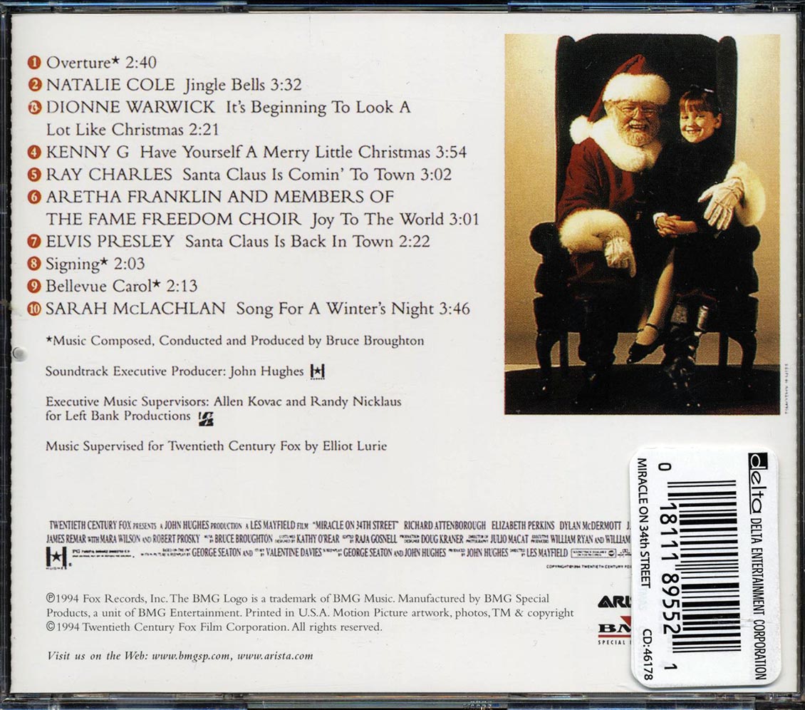Natalie Cole, Dionne Warwick, Kenny G, Aretha Franklin, Etc. - Miracle On 34th Street: Soundtrack