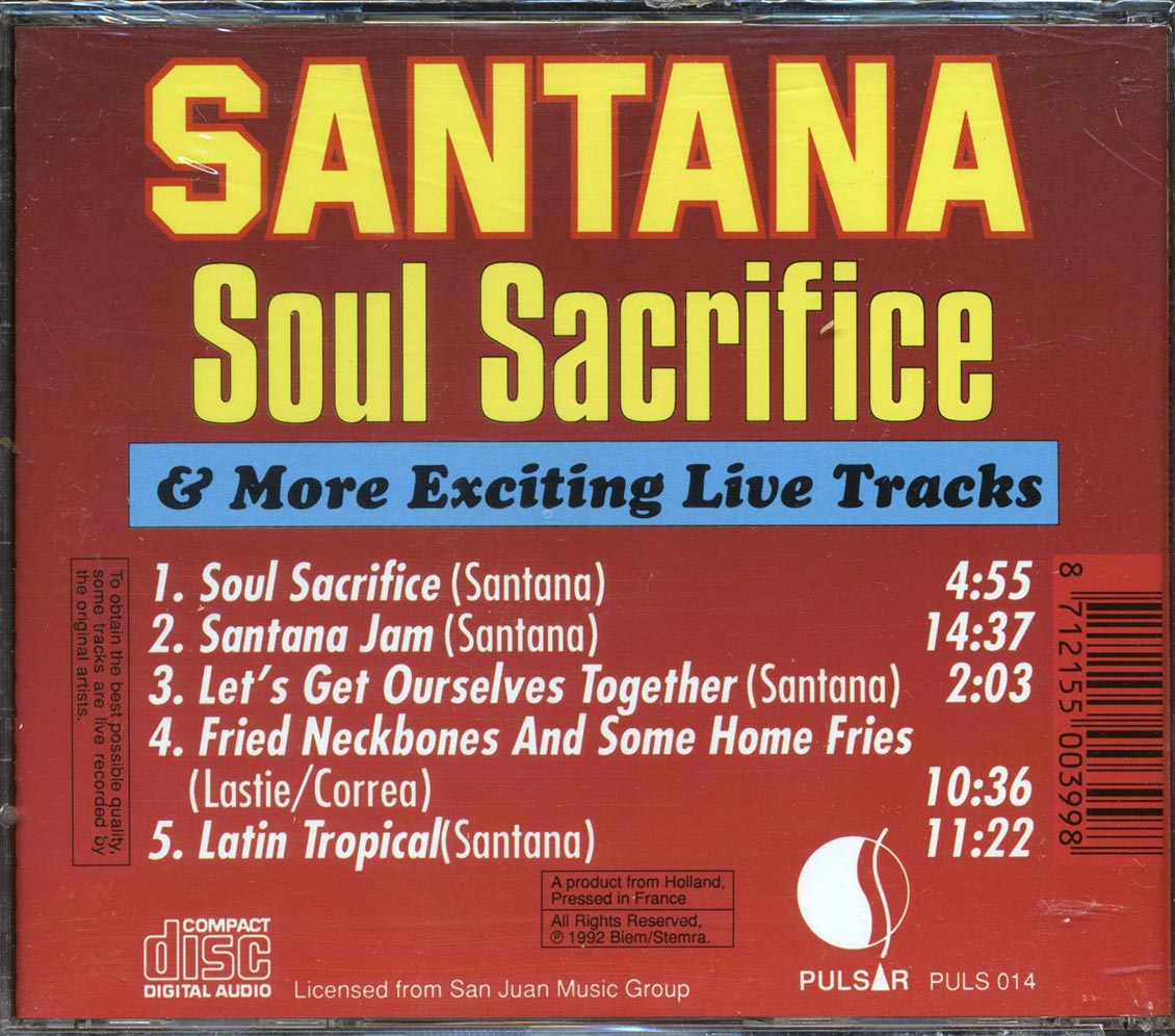 Santana  - Soul Sacrifice & More Exciting Live Tracks