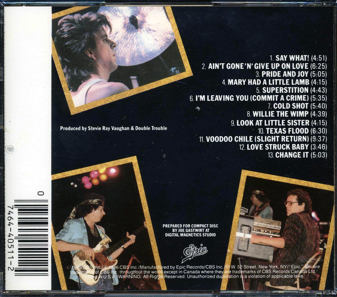 Stevie Ray Vaughan, Double Trouble - Live Alive (2 albums on 1 CD)