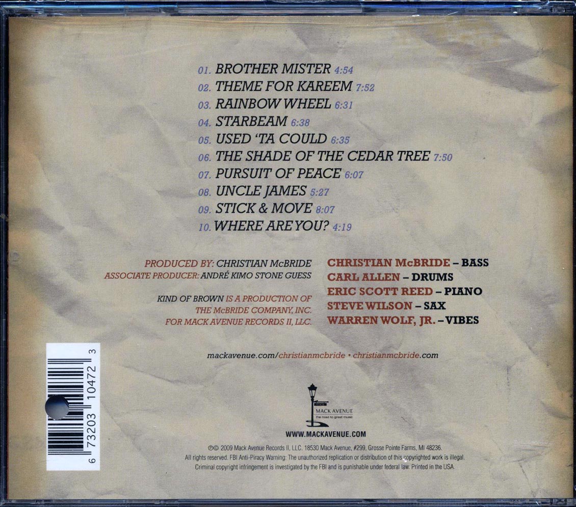 Christian McBride, Inside Straight - Kind Of Brown