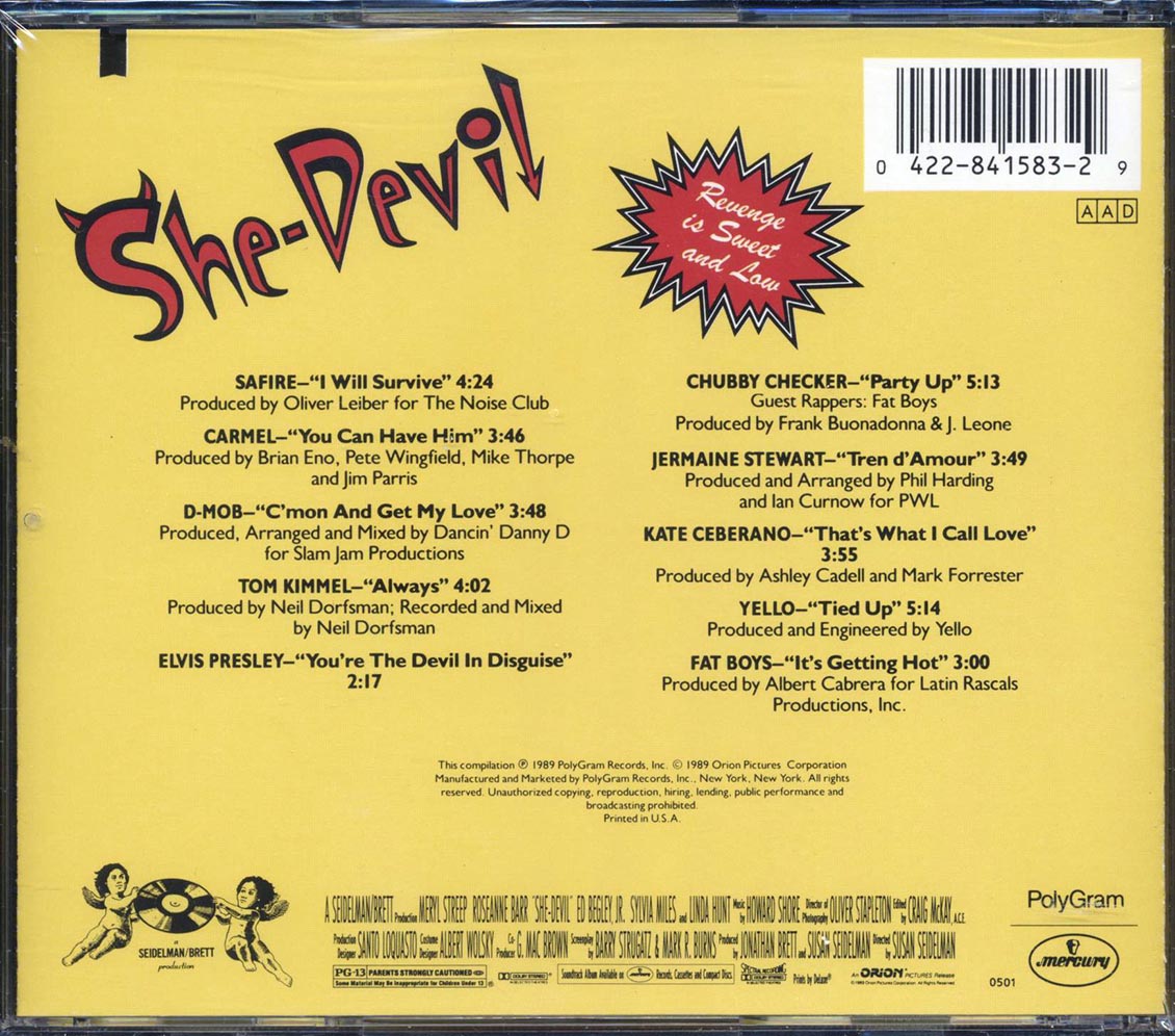 Elvis Presley, Safire, D Mob, Carmel, Etc. - She-Devil Original Motion Picture Soundtrack (marked/ltd stock)
