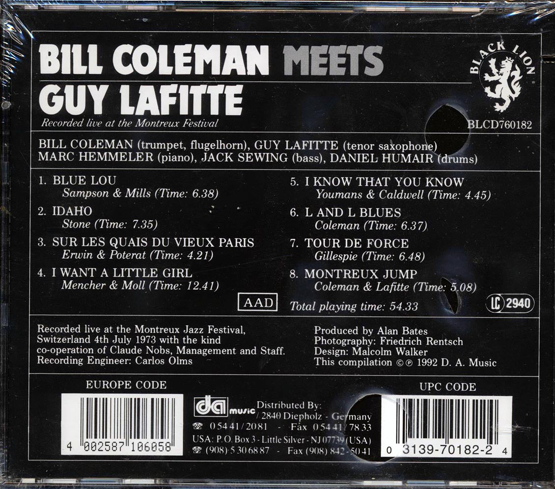 Bill Coleman, Guy Lafitte - Bille Coleman Meets Guy Lafitte (marked/ltd stock)