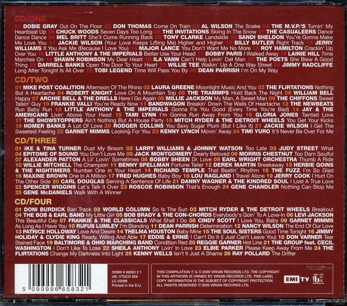 Dobie Gray, Don Thomas, Al Wilson, Etc. - 101 Northern Soul Anthems (101 tracks) (4xCD)