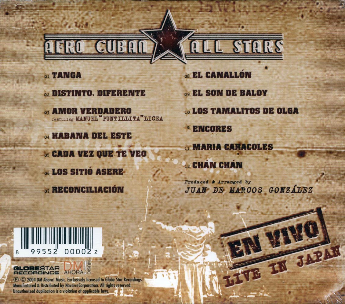 Afro-Cuban All Stars - En Vivo: Live In Japan