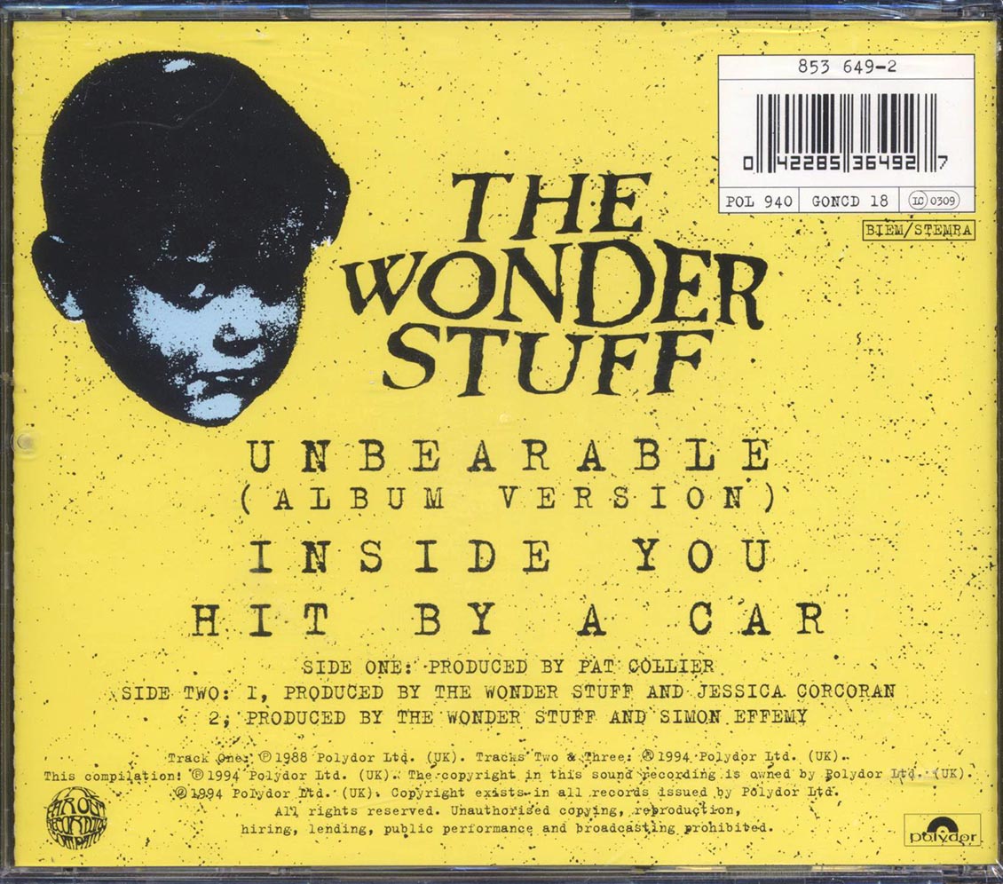 The Wonder Stuff - Unbearable