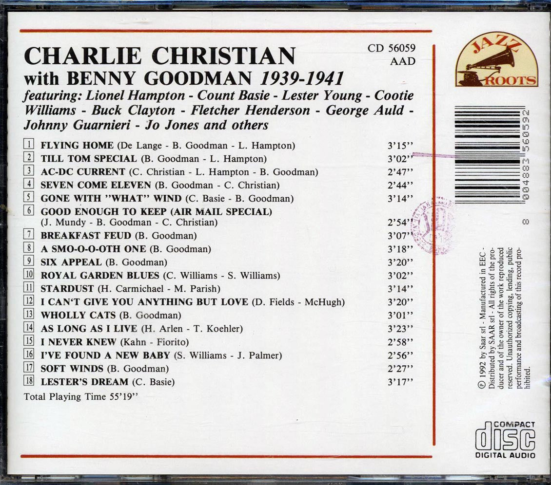 Charlie Christian, Benny Goodman, Lester Young, Count Basie, Etc. - 1939-1941