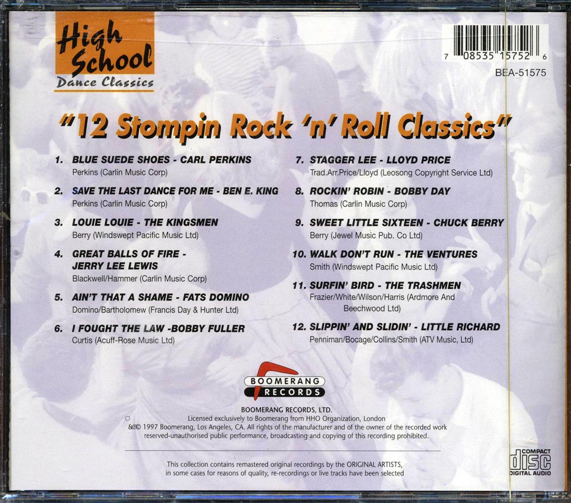 Carl Perkins, Ben E King, The Kingsmen - 12 Stompin Rock N Roll Classics