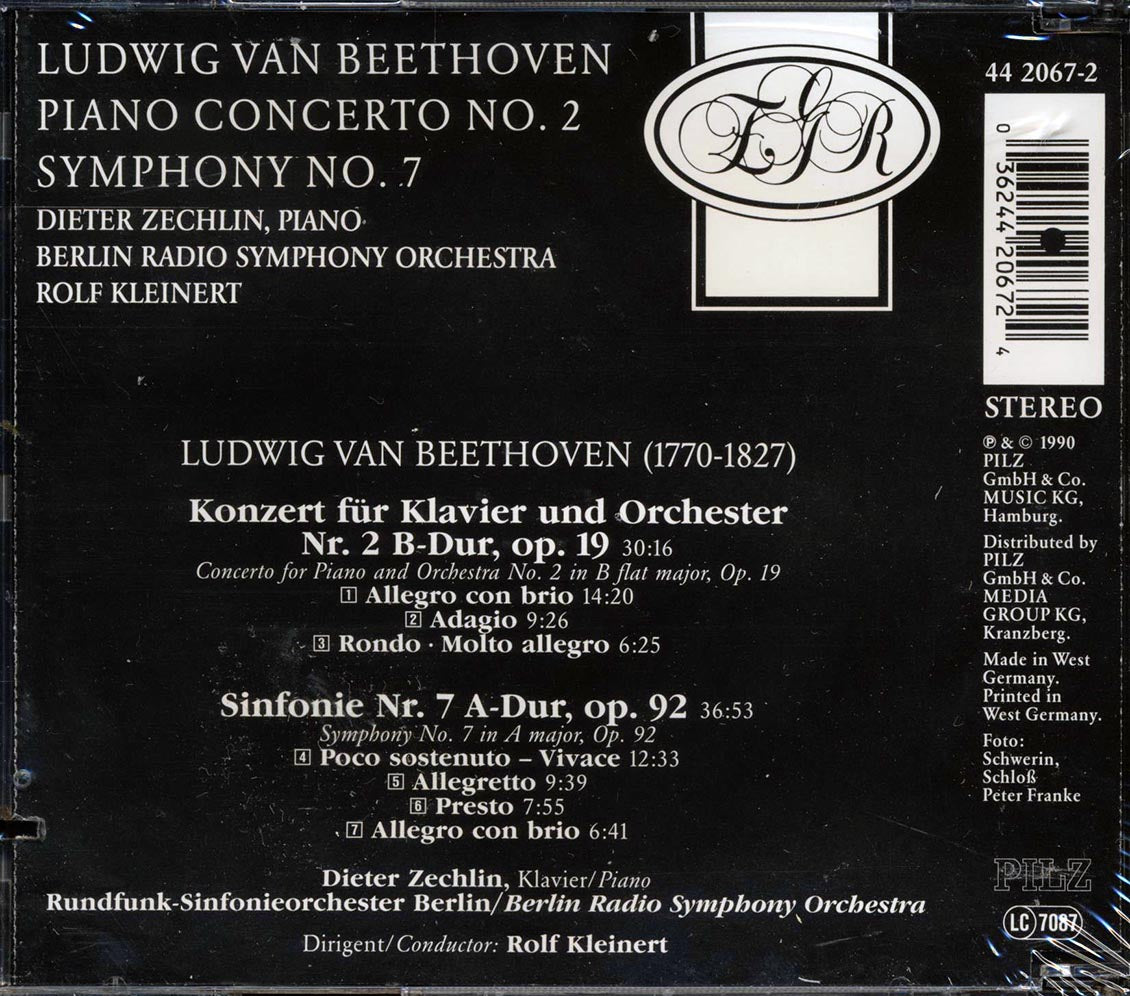 Berlin Radio Symphony Orchestra, Rolf Kleinert, Beethoven - Piano Concerto No. 2 In B Flat Major, Op. 19; Symphony No. 7 In A Major, Op. 92