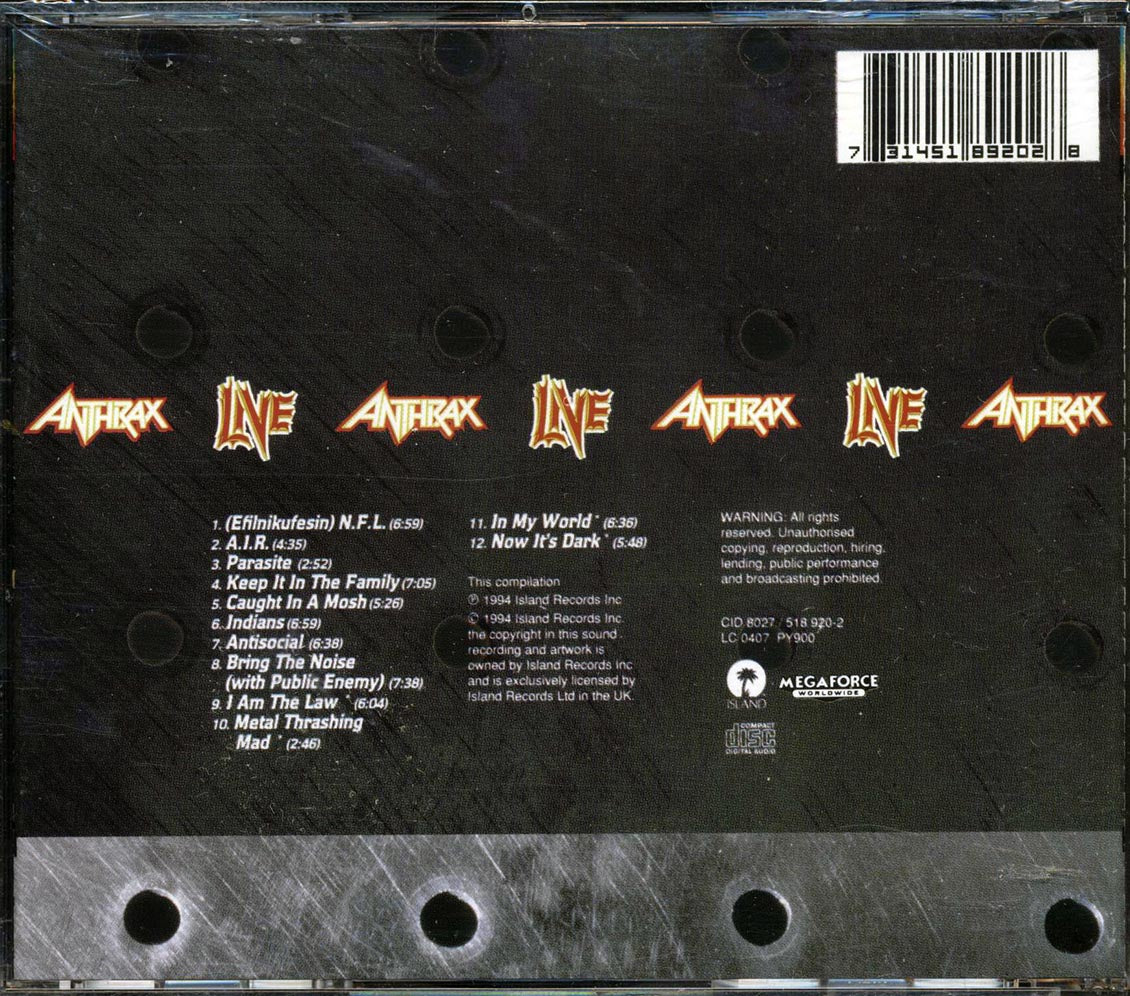 Anthrax - Live: The Island Years