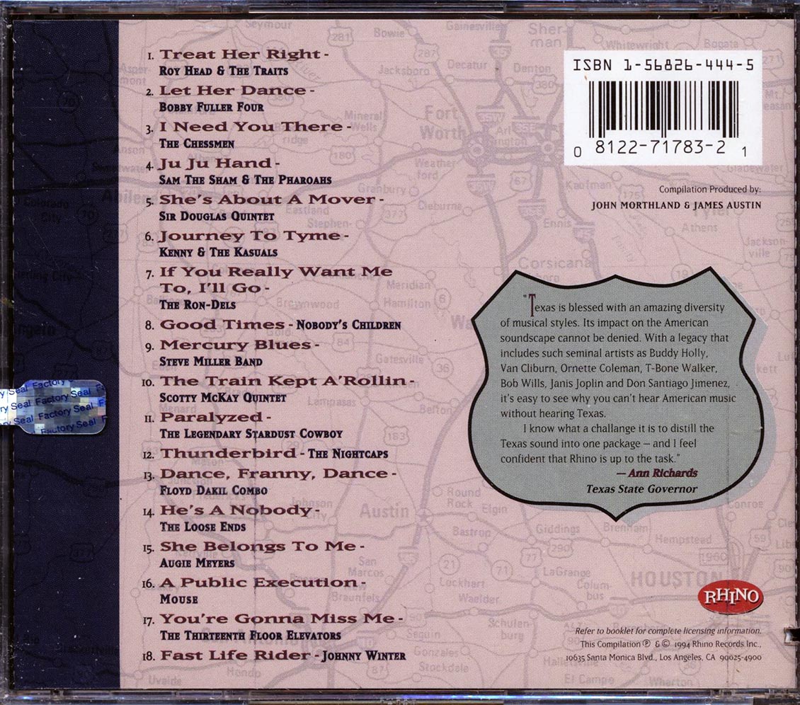 Roy Head & The Traits, Bobby Fuller Four, The Chessmen, Etc. - Texas Music Volume 3: Garage Bands & Psychedelia (marked/ltd stock)