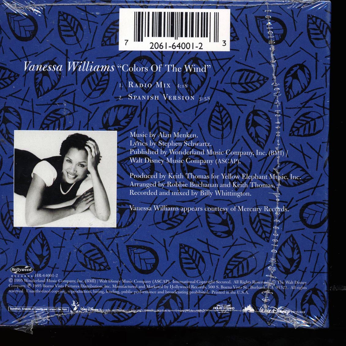 Vanessa Williams - Pocahontas: Colors Of The Wind