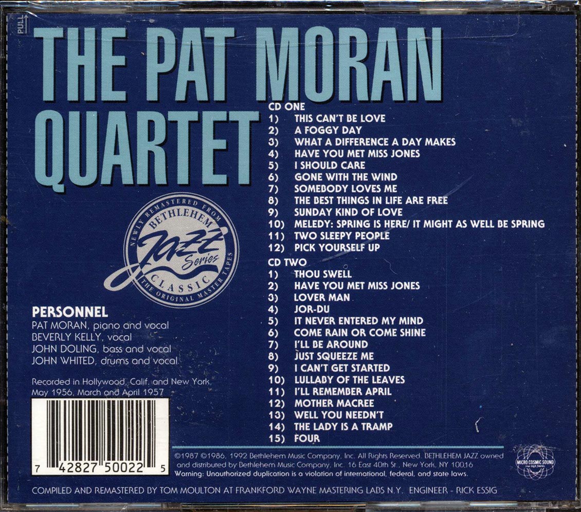 The Pat Moran Quartet - While At Birdland (27 tracks) (2xCD)