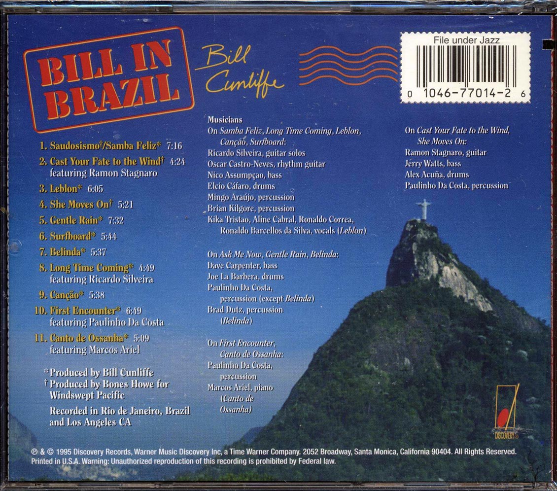 Bill Cunliffe - Bill In Brazil (marked/ltd stock)