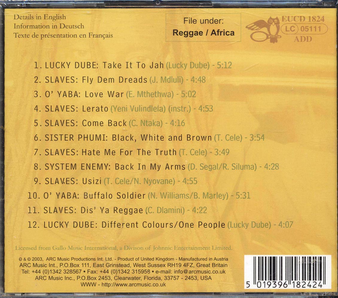 Lucky Dube, Slaves, O'Yaba, System Enemy, Etc. - African Reggae