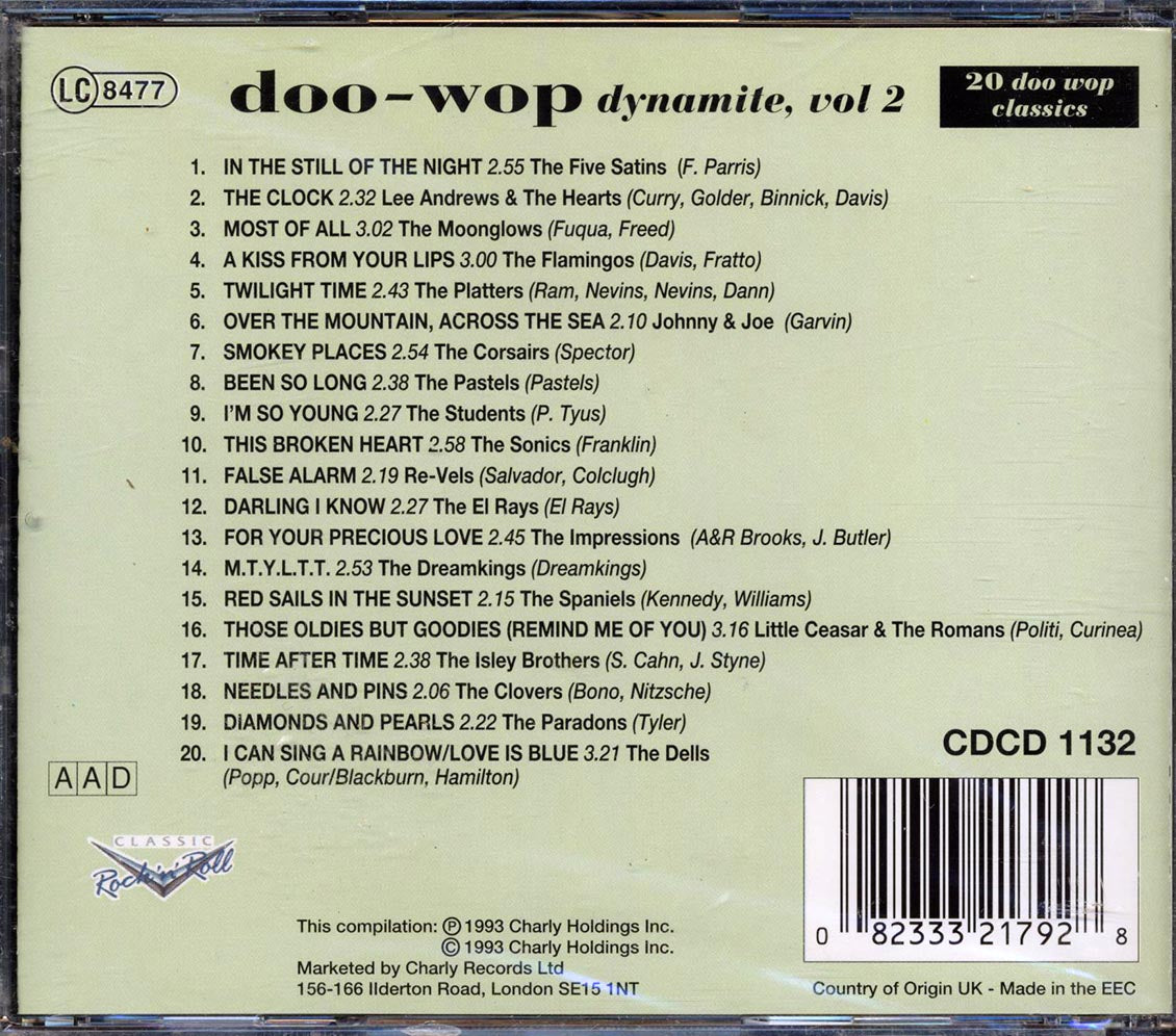 The Five Satins, The Moonglows, The Flamingos, The Platters, Etc. - Doo Wop Dynamite Volume 2 (20 tracks)
