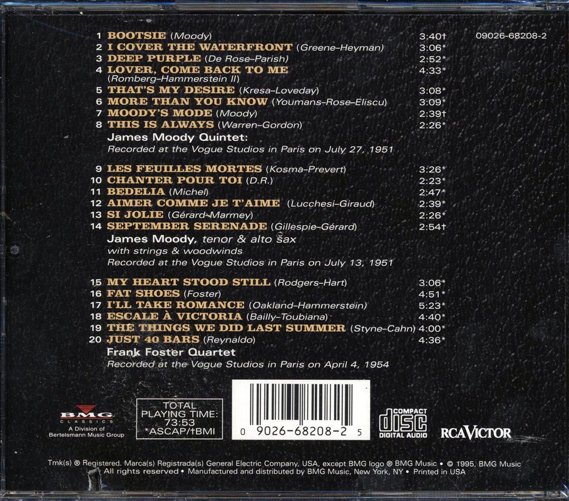 James Moody, Frank Foster - In Paris (20 tracks) (marked/ltd stock)