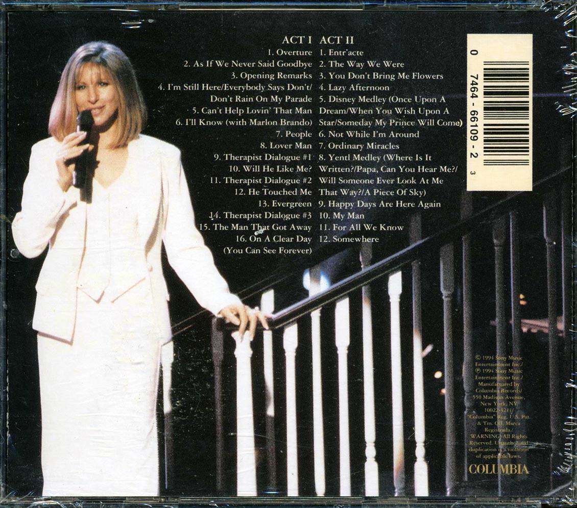 Barbra Streisand - The Concert: Recorded Live At Madison Square Garden (28 tracks) (2xCD)