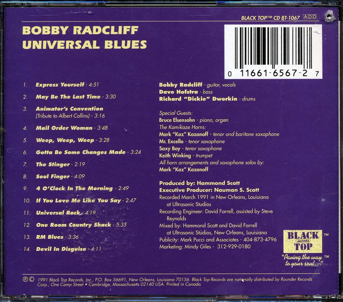 Bobby Radcliff - Universal Blues (marked/ltd stock)