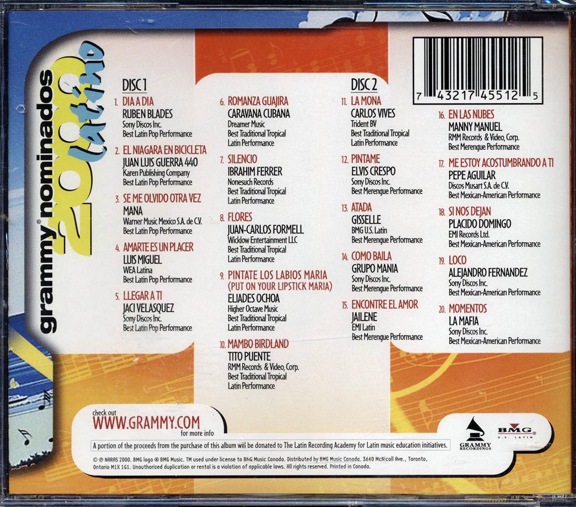 Ruben Blades, Mana, Luis Miguel, Etc. - Grammy Nominados 2000 Latino
