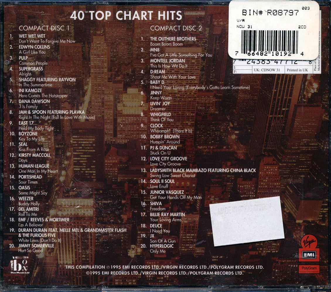 Montell Jordan, The Outhere Brothers, MN8, Etc. - Now That's What I Call Music ! 31 (40 tracks) (2xCD)